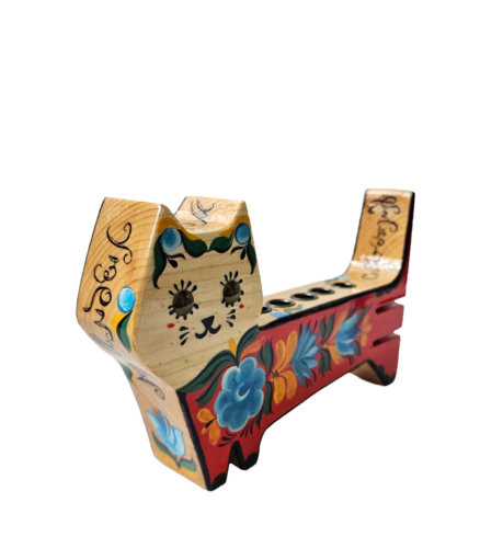 Кошечка Кисточка с костромской росписью